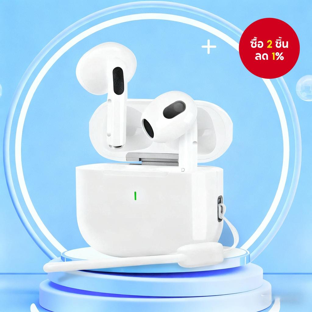 A6 Pro หูฟังไร้สายบลูทูธ TWS หูฟังชนิดใส่ในหู HiFi Noise-Cancelling หูฟังสเตอริโอ Lanyard กันน้ํา Lo