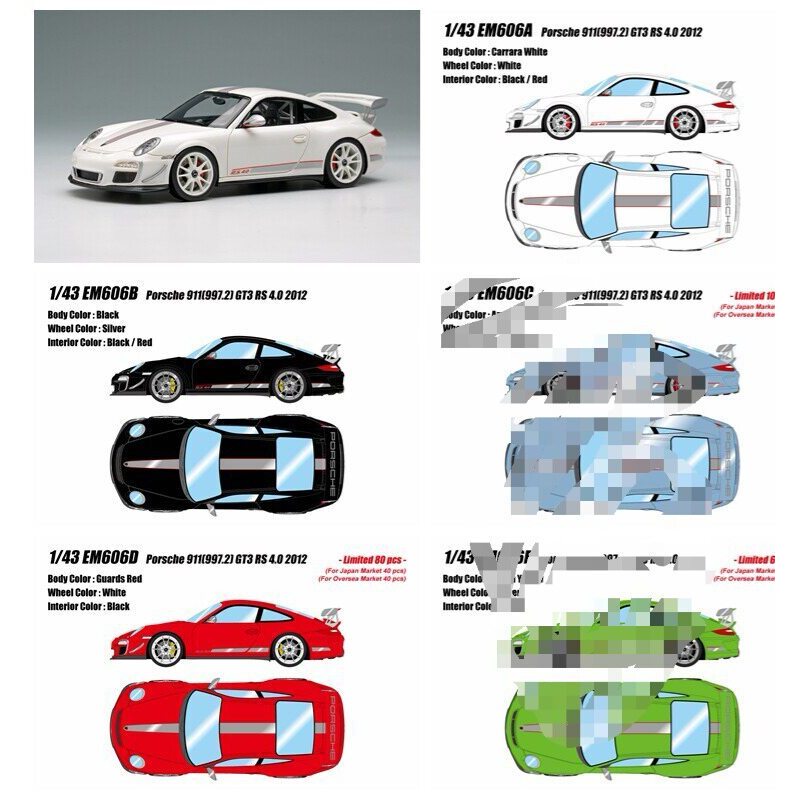 MAKE UP 1: 43 Porsche 911 997.2 GT3 RS 4.0 2012 รถรุ่น EM606