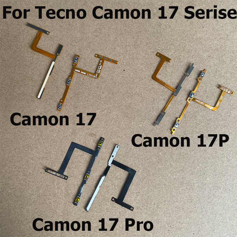 JDT สําหรับ Tecno Camon 17 Power On Off Volume Up Down ปุ่ม Mute สวิทช์ Flex สําหรับ Camon 17 17P Pr