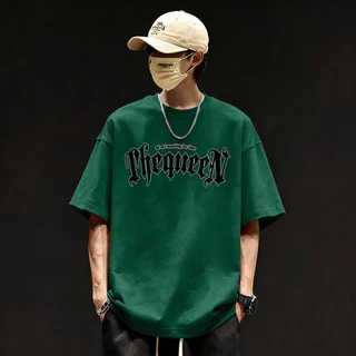 Basi💥เสื้อแฟชั่น เสื้อยืด oversize ผ้าฝ้าย100% แนวสตรีท ไม่ต้องรีดผ้า สวมใส่สบาย ผ้านิ่ม ลาย "ThequeeN”