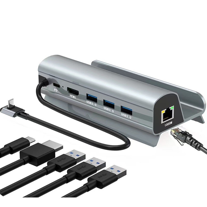 Steam Deck Base usb 3.0 Steam Deck เกมคอนโซลสถานีเชื่อมต่อมัลติฟังก์ชั่น 6 in 1