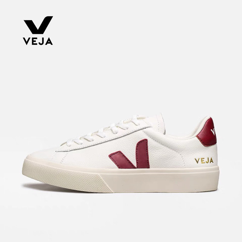 {Classic} Veja Camouflage Series V Classic Letter รองเท้าผ้าใบสีขาวรองเท้าผ้าใบ Low-Top รองเท้าผู้ชาย FQER-45