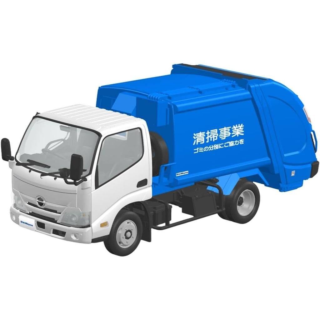 Aoshima Bunka Kyozai Aoshima Raku-Plastic Snap Kit No. 25-PK Hino Dutro Packer Car รุ่นพลาสติกขนาด 1