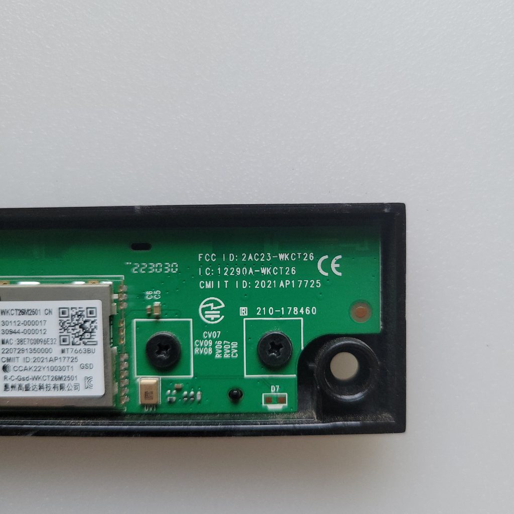 TCL 55/65/75V6EA 65N7E 43V8E ปุ่มรีโมทคอนโทรลตัวรับสัญญาณบอร์ด 2AC23-WKCT26