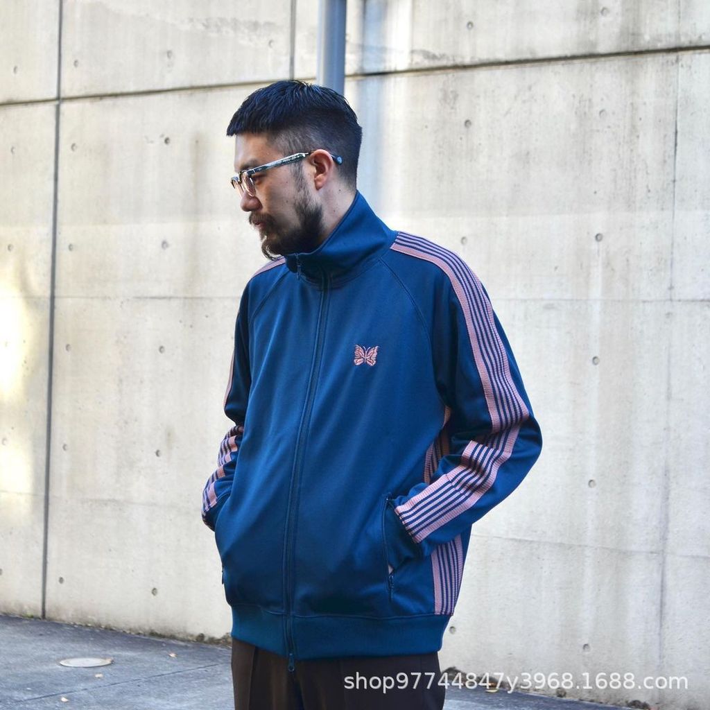 BZYO Needles New color embroidery LOGO Zipper cardigan jacket for spring and autumn, stand-up collar