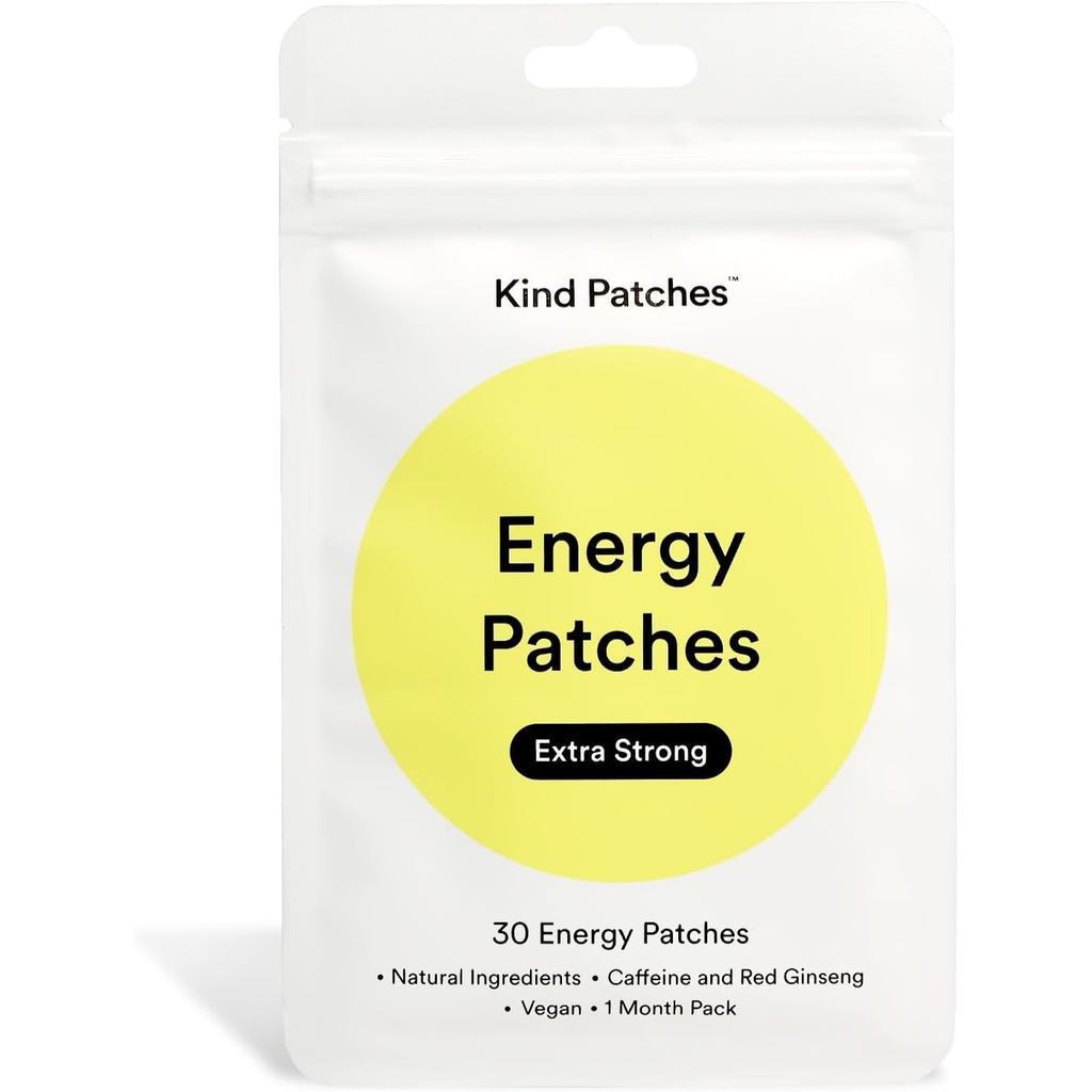 แผ่นพลังงาน KindPatches - สกัดจากโสมและ guarana - มีพลังงานสูง ไม่มีกลูเตน
