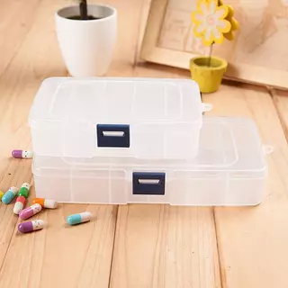 BJA Clear 5/6-grid แบบพกพาคลิปผมพลาสติกกล่องเก็บเครื่องประดับอุปกรณ์เสริม Organizer ในครัวเรือนอุปกรณ์การเดินทางฝุ่น BJA