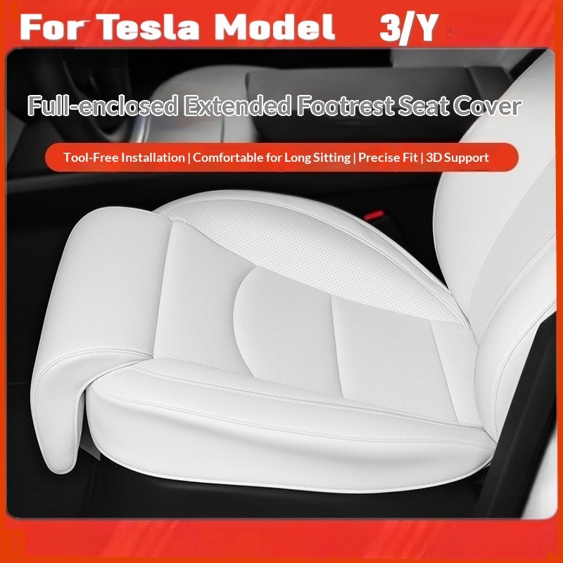สําหรับ Tesla รุ่น 3 Highland / รุ่น Y Juniper 2025 Full-Cover ฝาครอบที่นั่งขยายขาสนับสนุนเบาะ Protector