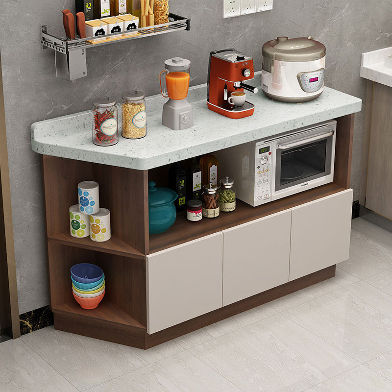 Marble kitchen storage cabinet dining cabinet kitchen storage cabinet corner cabinet island platform