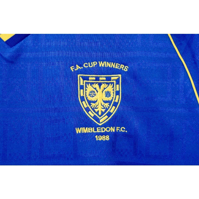 เสื้อฟุตบอลแขนสั้นสไตล์เรโทร สีน้ำเงิน สำหรับทุกขนาด - รูปที่ 3