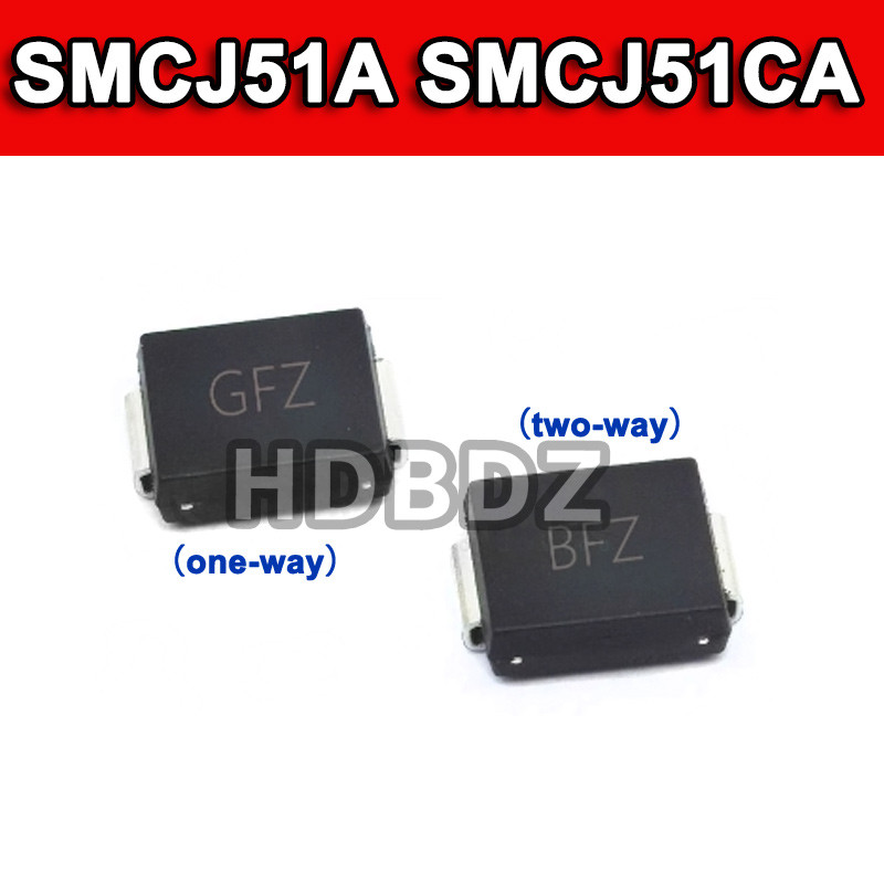 10pcs SMCJ51A SMCJ51CA SMC GFZ/BFZ TVS Tube Suppression Diode 51V IC SMD