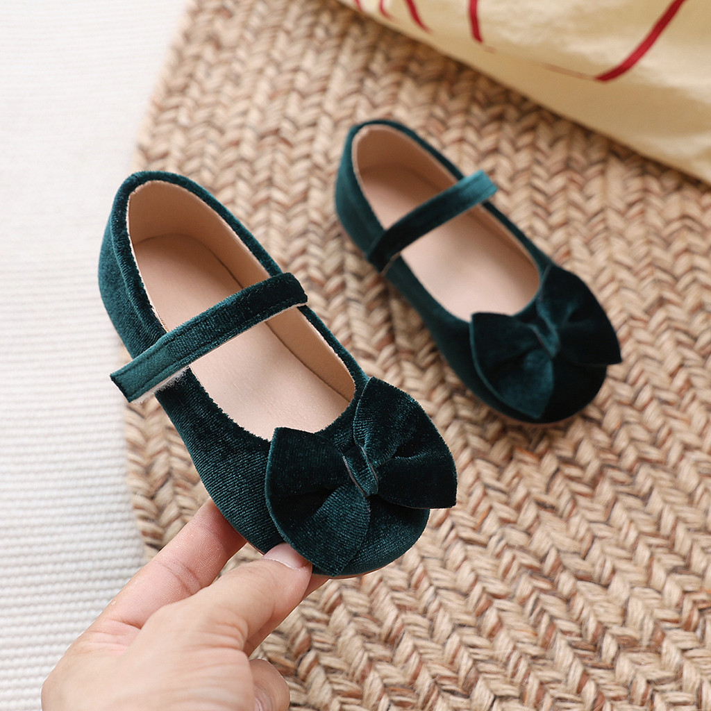 รองเท้าบัลเล่ต์เด็ก bowknot นุ่ม สไตล์ causal สำหรับฤดูใบไม้ผลิและใบไม้ร่วง