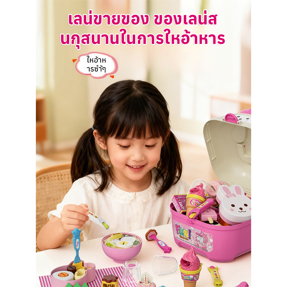 ✨เทรนด์ไอดอลเด็ก✨ชุดของเล่นพุดดิ้งยัดไส้ ดีไซน์ขนมหวานสมจริง 10ชิ้นในเซ็ต พร้อมช้อนส้อมพลาสติกอาหารเกรด ฝึกกล้ามเนื้อมัดเล็ก - รูปที่ 2