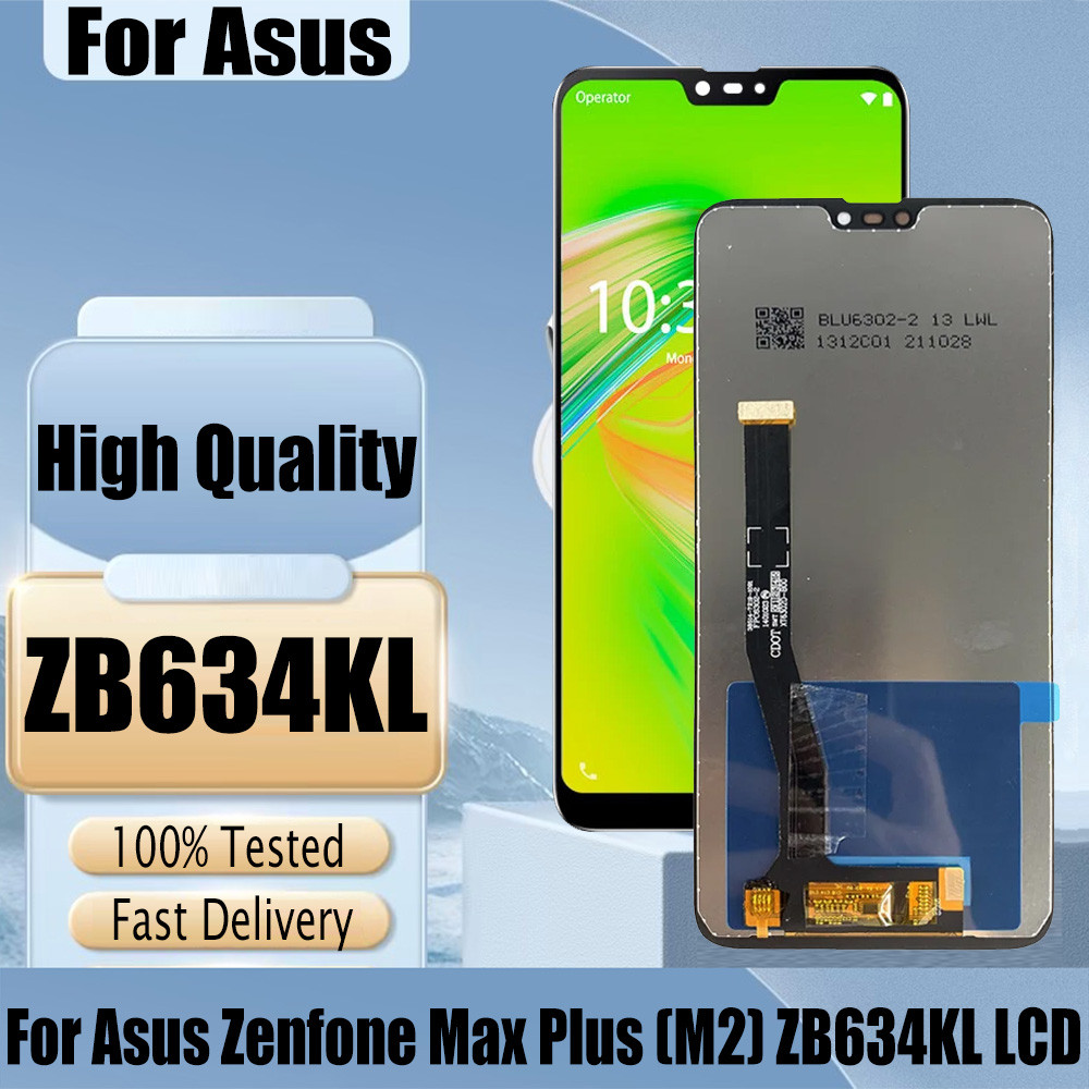 Pop Original สําหรับ Asus Zenfone Max Plus M2 จอแสดงผล LCD ZB634KL จอแสดงผล Touch Panel Digitizer กร