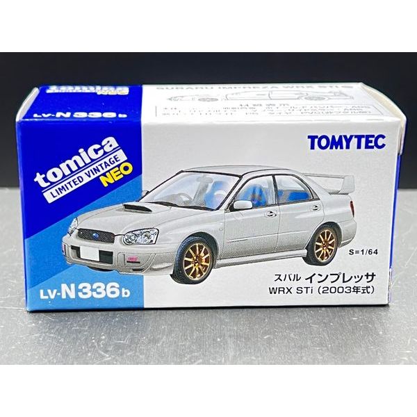Tomica Limited Vintage NEO LV-N336b Subaru Impreza WRX STi (silver) 2003 model