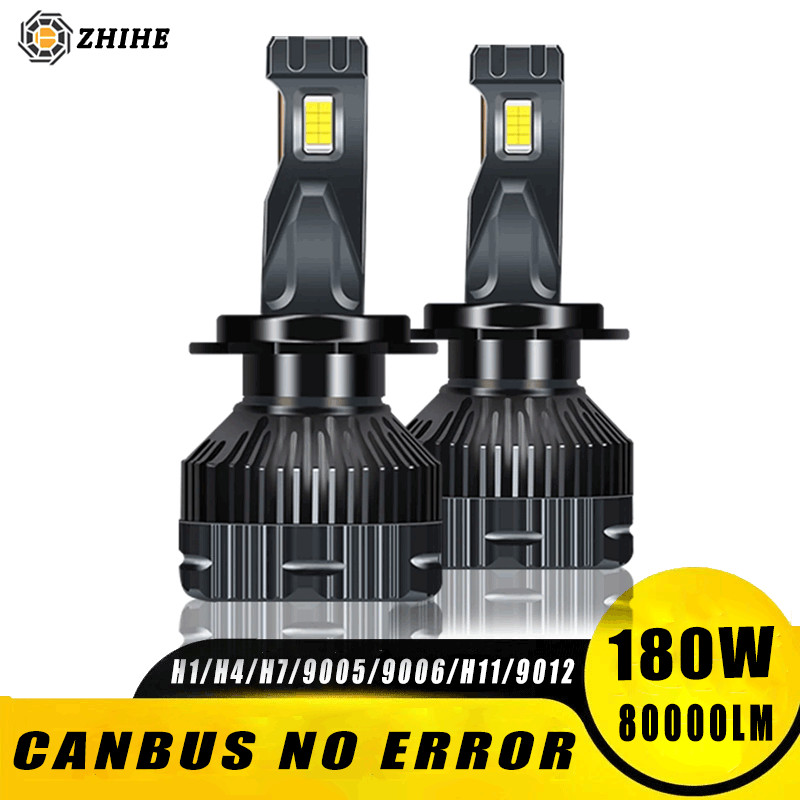 H4 H7 Canbus LED ไฟหน้ารถ LED 180W 80000LM H1 H8 H9 H11 9005 HB3 9006 HB4 Auto LED โคมไฟหมอก 6500K 1