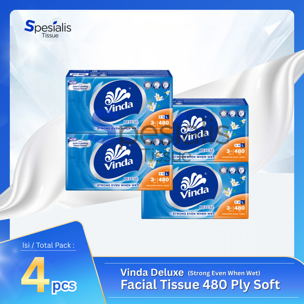 Vinda Deluxe 480 Ply แพ็คกระดาษทิชชู่ 3 ชั้น