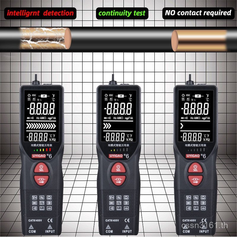 Dual Mode Wall จอแสดงผลดิจิตอลปากกาไฟฟ้า Multi-Function Tester Induction มัลติมิเตอร์แบบอัตโนมัติดิจ