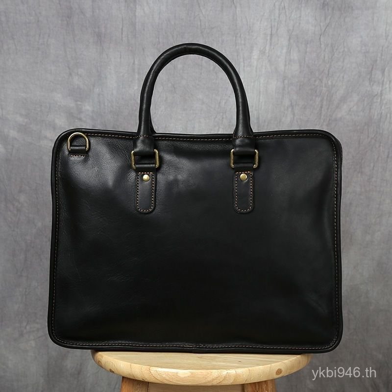 Fashion Niche Handbag Business GS Retro Mens New Style Computer Bag Briefcase Y02H
