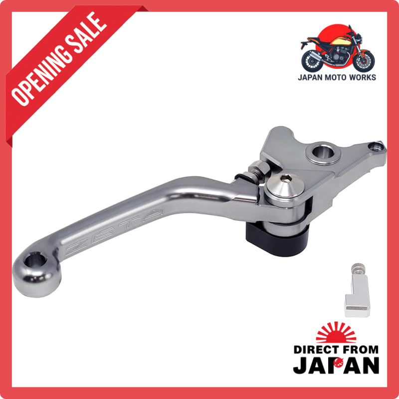 ZETA RACING Adjustable Pivot Brake Lever - 3-Finger Design for KLX250, D-TRACKER, KDX250SR, RMX250S,