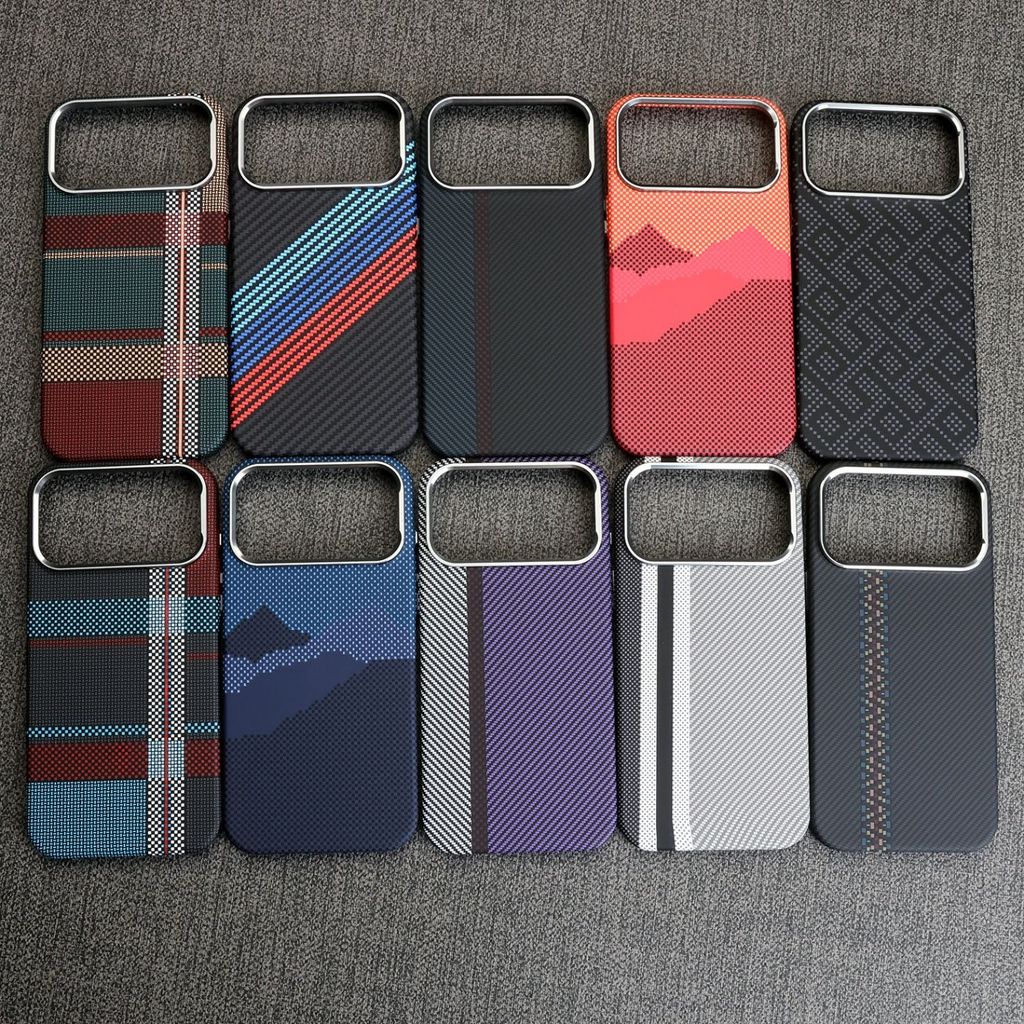 Kevlar Magnetic Carbon Fiber เหมาะสําหรับ iPhone 15 16 17 pro max air Frosted เคสโทรศัพท์กันกระแทกเคสน้ําหนักเบา
