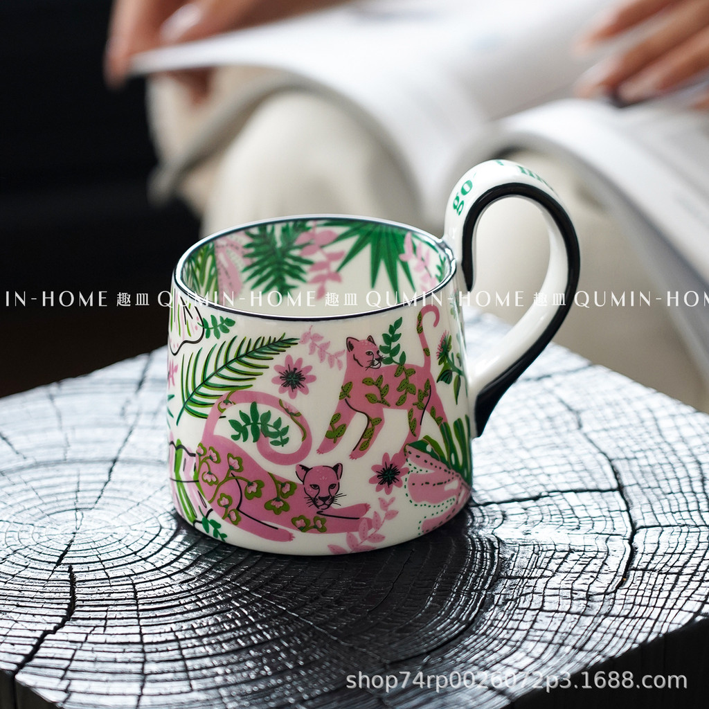 Ceramic Mug Large Capacity Household High-Value Latte Coffee Cup Latte Art Cup Breakfast Milk Cup