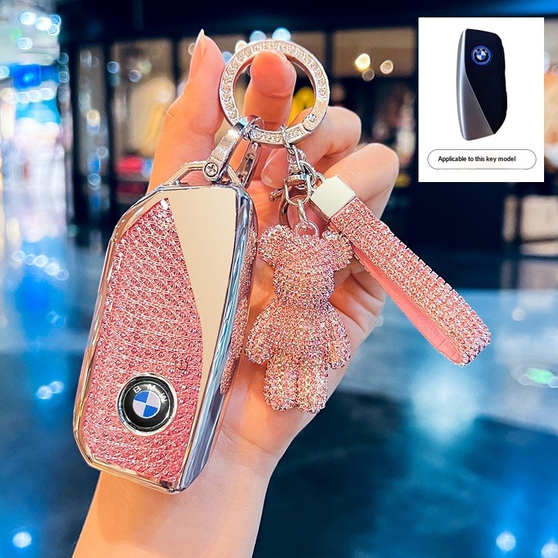 ห้างสรรพสินค้าเทรนด์! สําหรับ BMW TPU รถ Remote Key Case ผู้ถือพวงกุญแจสําหรับ BMW M60/iX1/iX2/iX3/X