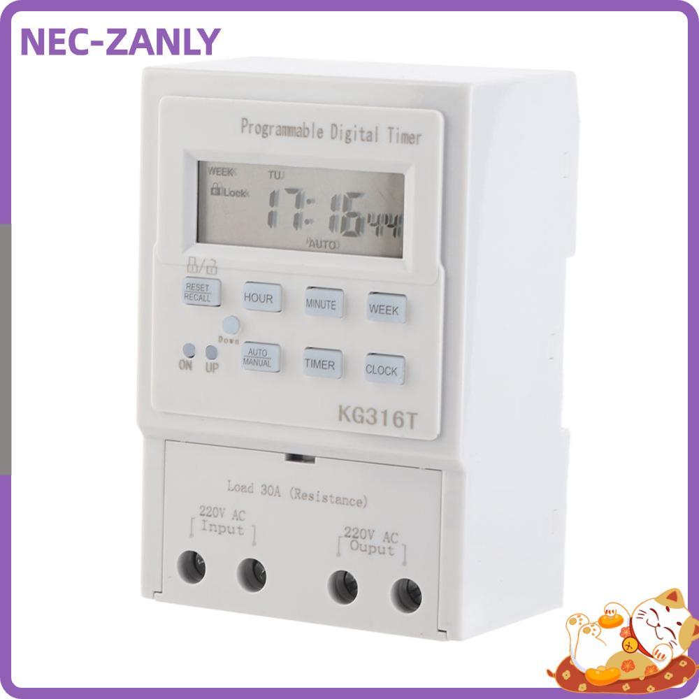 NEC-ZANLY Digital Timer Switch, Microcomputer AC 220V Programmable Timer, Smart Home 30A 1W Power 1M