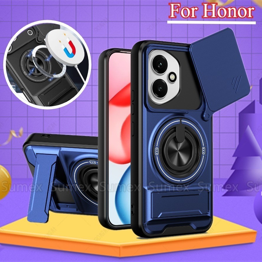 เกราะแหวนปลอกสําหรับ Honor400 Honor 400 Pro Lite สมาร์ท 5G ขาตั้งผู้ถือเคสโทรศัพท์สไลด์กล้องปกป้องกั