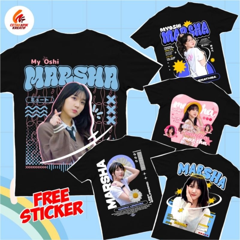 JKT48 MY OSHI MARSHA GRAFFITI EDITION NEW ERA MEMBER เสื้อยืด - VIRAL JKT48 COTTON COMBED 24S เสื้อย