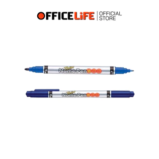 Monami (โมนามิ) ปากกามาร์คเกอร์ เขียนซีดี CD ซองไปรษณีย์ โลหะ แก้ว 2หัว twin name pen ( 1 ด้าม )