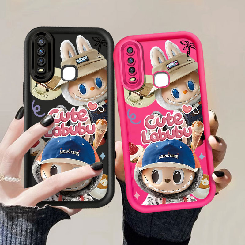 การ์ตูน LABUBU น่ารักเคสโทรศัพท์สําหรับ VIVO Y17 Y15 Y12 Y12i Y3S 1901 1902 1904 Y7S S1 กันกระแทก So
