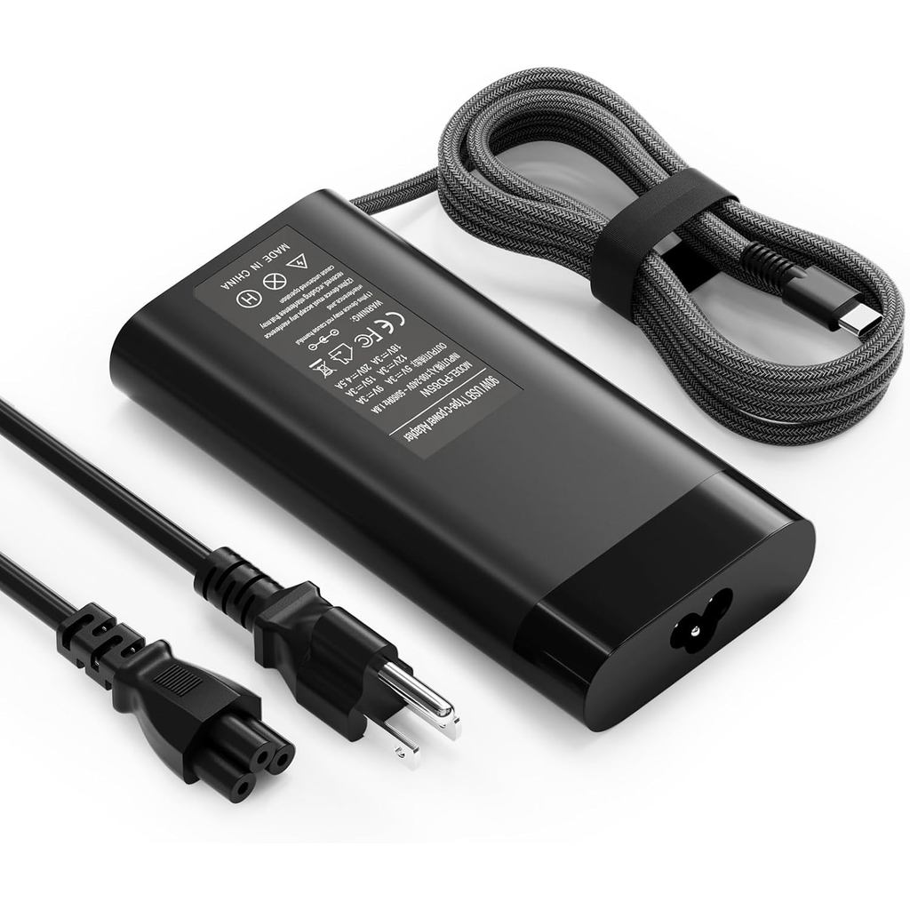 เครื่องชาร์จแล็ปท็อป USB C 90W เข้ากันได้กับ HP Spectre x360 904144-850 904082003 adp-90fe 2ln85aa H