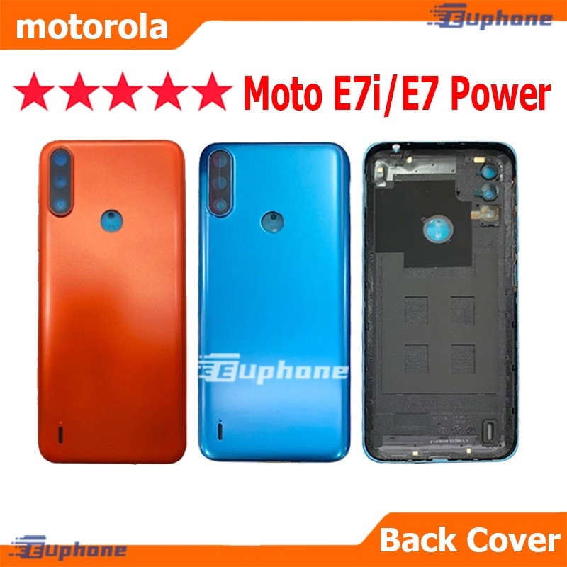 ใหม่ ฝาครอบแบตเตอรี่ด้านหลัง moto E7i/E7 Power battery back cover สําหรับ moto E7i/E7Power