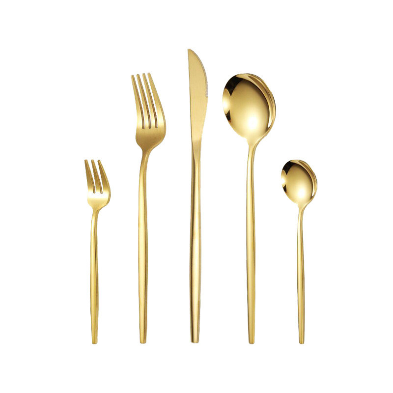 พร้อมสต็อก เร็ว การส่งสินค้า บนโต๊ะอาหารสแตนเลสชุดช้อนส้อมสเต็กช้อนส้อม6เสิร์ฟบนโต๊ะอาหารอาหารตะวันตกมีดสเต็กช้อนความรู้สึกระดับไฮเอนด์ของขวัญในครั - รูปที่ 5