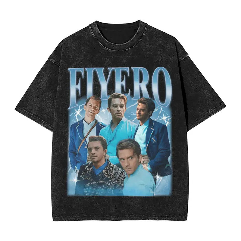 Unisex Jonathan Bailey เสื้อยืด Prince Fiyero แบบ casual สำหรับทุกวัน กะเป็นแขนสั้น พิมพ์ลายเก๋ๆ เหม