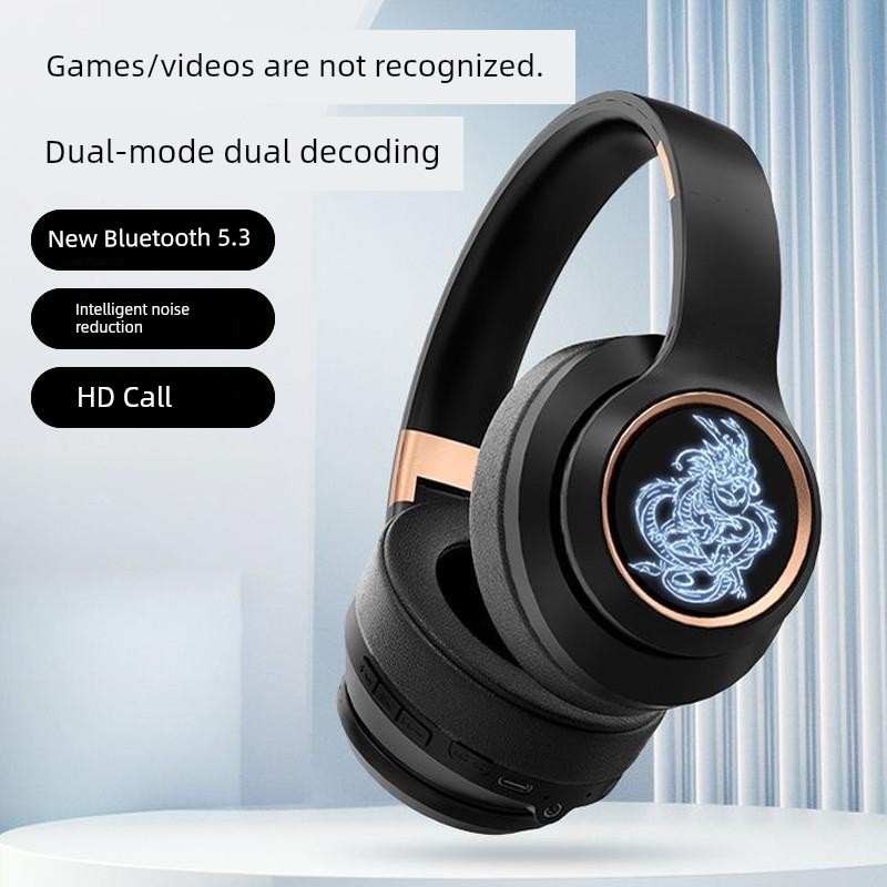 หูฟังครอบหู หูฟังบลูทูธ ชุดหูฟัง ชุดหูฟังบลูทูธ 2025 เกมสไตล์ใหม่สําหรับเล่นเกมเฉพาะชุดหูฟังไร้สายขน