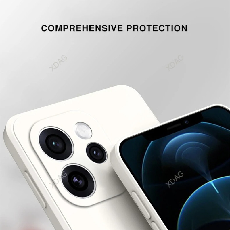 ปลอกซิลิโคนเหลวสําหรับ OPPO Reno 15 14 F Reno15F 15F 14F 5G เคสโทรศัพท์สแควร์ Slim คู่เลนส์กล้องกันกระแทกนุ่มปกหลัง - รูปที่ 2