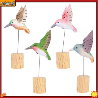 {tshitoli} ประติมากรรมนกฮัมมิ่งเบิร์ดแกะสลักด้วยมือตุ๊กตานกฮ…