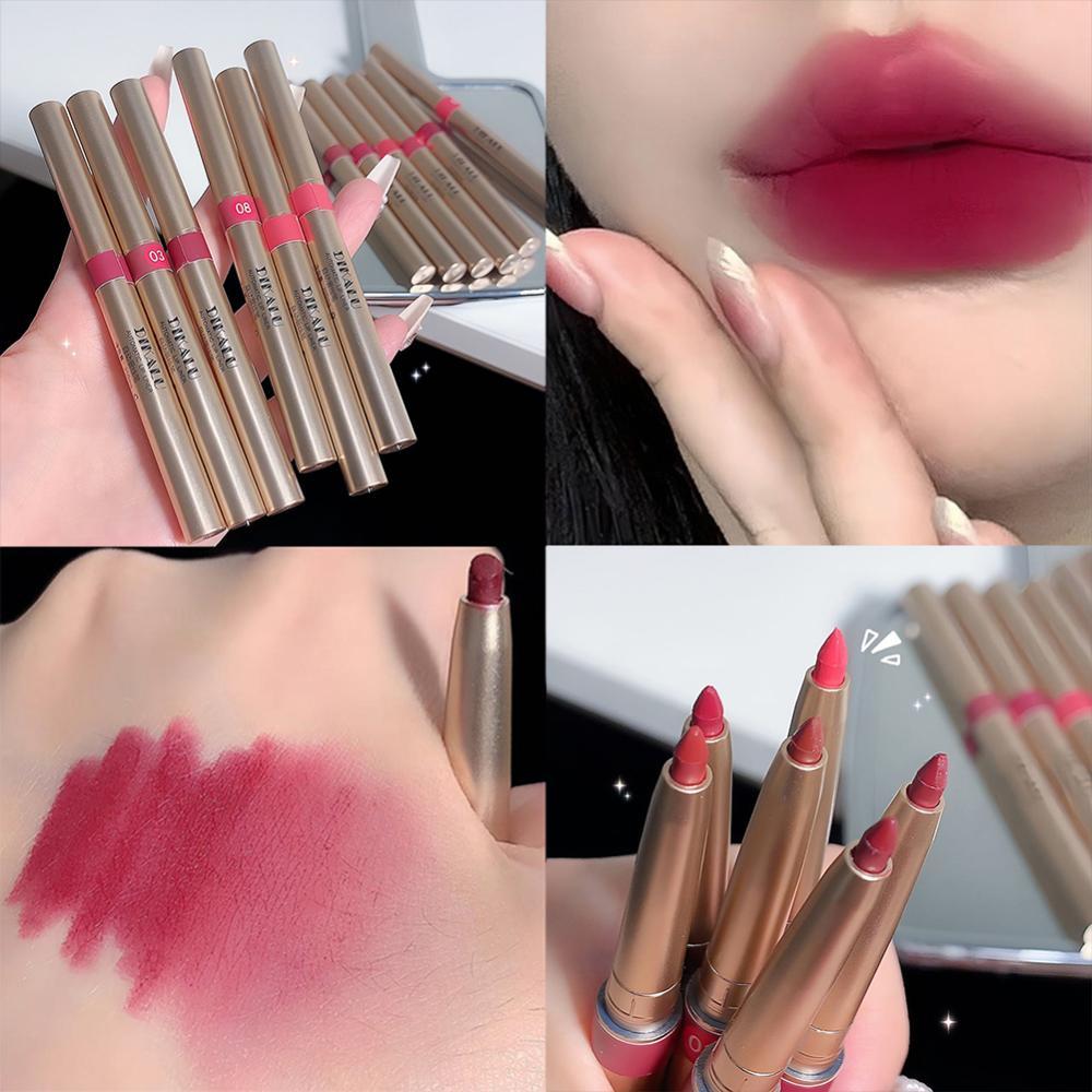 อัตโนมัติหมุน Lipliner กันน้ํา Lip Liner ปากกา Non-stick ถ้วย Matte ลิปสติกปากกา Lip ดินสอกํามะหยี่ 