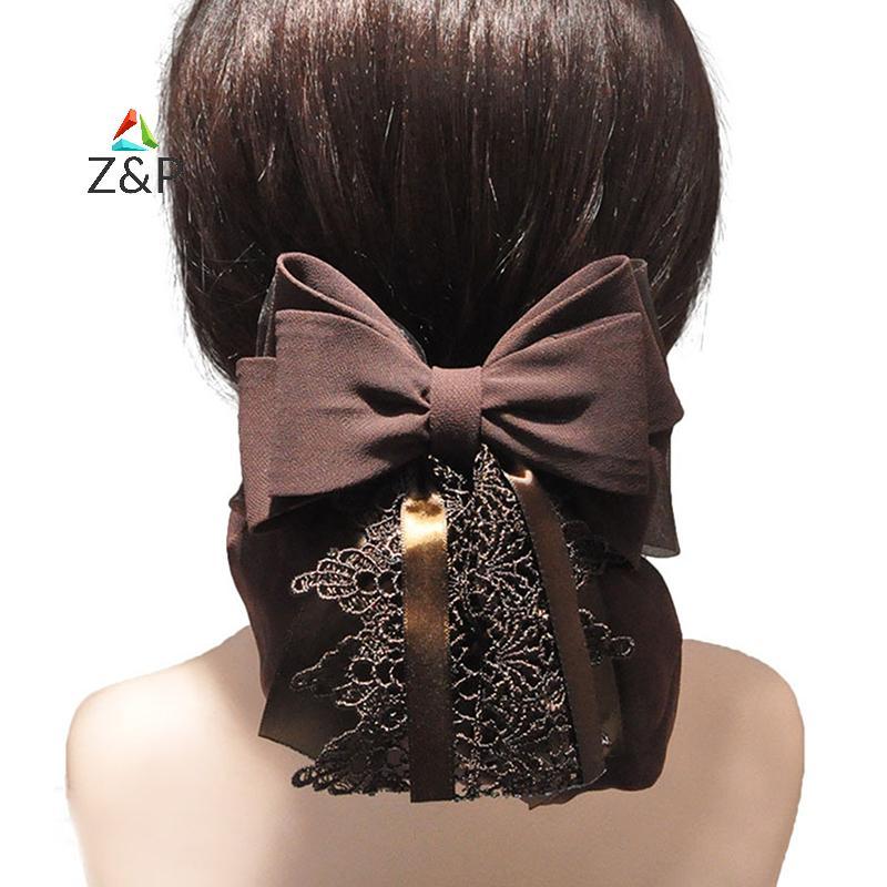 ผมโบว์สุทธิ Bowknot Hairnet ผ้าลูกไม้ แฟชันสำหรับผู้หญิงและพยาบาล ราคา ถูกที่สุด ดีลบีเคเค แกลเลอรีภาพที่ 7