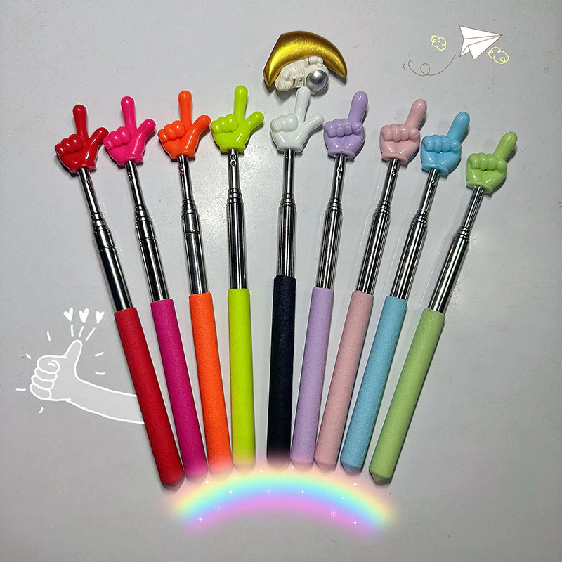 🚚พร้อมส่ง⚡ไม้ชี้ไวท์บอร์ด ไม้ชี้นิ้วมือ ไม้บอร์ด แบบยืดหดได้ ไม้ชี้อ่านหนังสือ ตัวชี้มือ ขยายได้ โรงเรียนประถม อนุบาล
