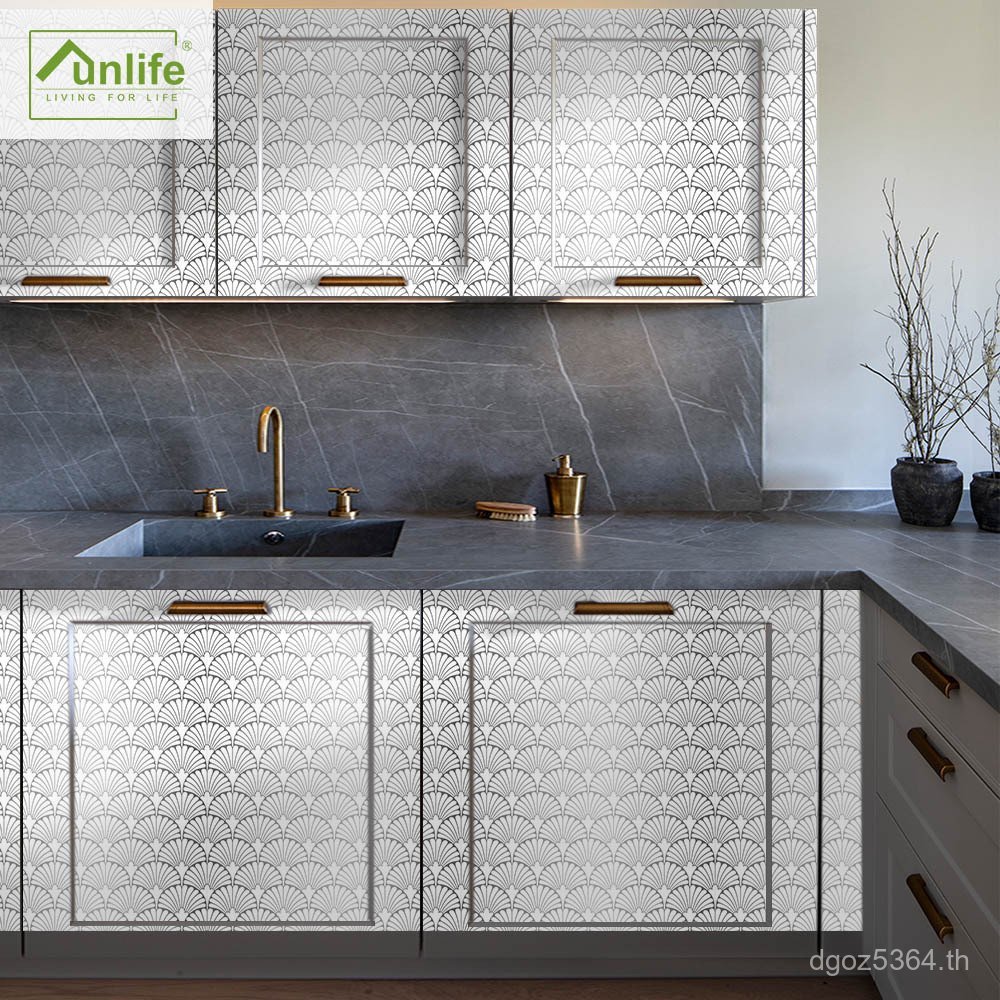 Self-Adhesive สติ๊กเกอร์ติดผนังกระเบื้องสติกเกอร์ตู้ครัว Shaohua Funlife Gold Refurbishment ดัดแปลงส