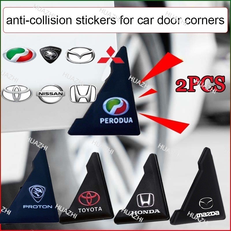 ZC 2pcs รถยางซีลขอบซิลิโคน Protector ป้องกันมุมสําหรับ Honda Toyota Yaris Perlindun Kereta Anti-perl