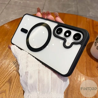 Magnetic เคส For Samsung A07 A17 A56 A16 A15 A37 A57 A54 A35 A06 A25 A26 A36 ฝาครอบกันกระแทกอะคริลิกใส