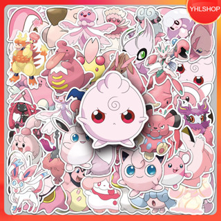 🚀พร้อมส่งจากไทย🚀 50แบบ Sticker โปเกมอน สีชมพู พูริน มิว Pink…
