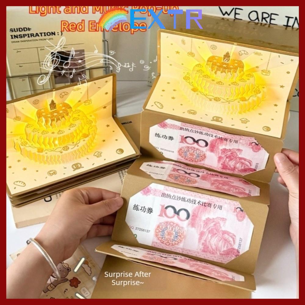 ปลาค็อดxtr การ์ดอวยพรแสงดนตรี,วันเกิดซองจดหมายสีแดงวันเกิดพับได้การ์ดอวยพรซองจดหมายสีแดง,ช่องเสียบการ์ดหลายช่องเงินปีซองจดหมายสีแดง