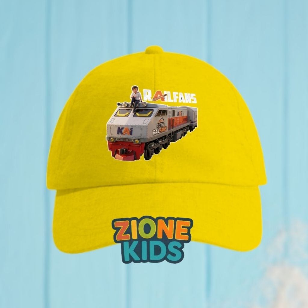 💥 หมวกรถไฟการ์ตูน KAI Railfans CC203 – หมวกเด็กแบบกําหนดเองพร้อมชื่อ ZIONE KIDS –