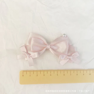Nifu Fu's Bow Lolita Skirt Hairpin Material Girl's Bow Bag Shoes Accessories