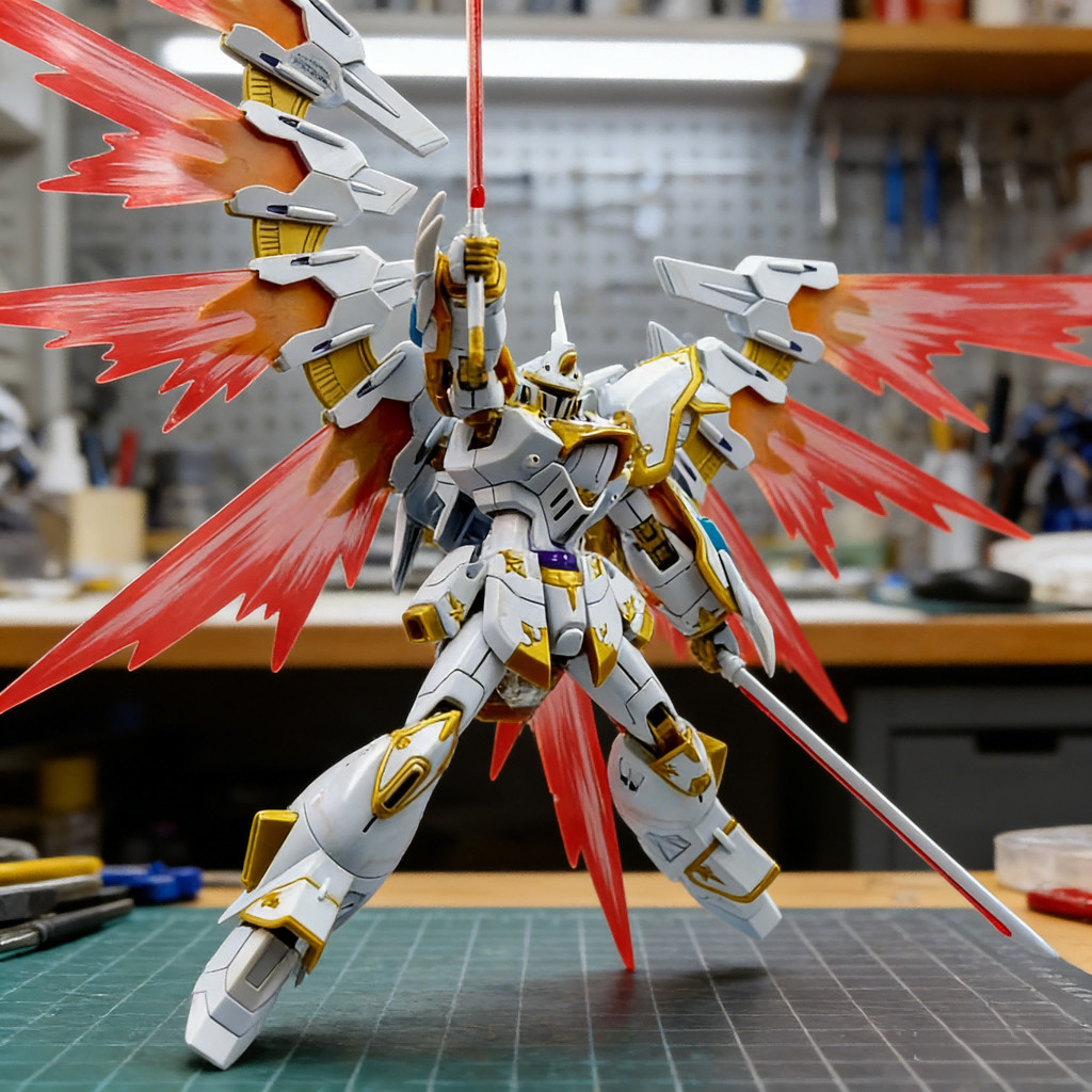 1/144 HG Scale Garuda Mecha Assembly ชุดสไลด์น้ํา Decals & PET Red Wing Parts Premium Hobby ของขวัญสะสมสําหรับแฟนอะนิเมะ
